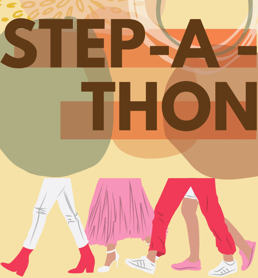Step a Thon is written above clothes